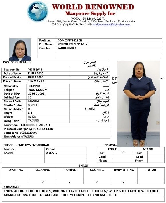 MYLENE EMPLEO BRIN